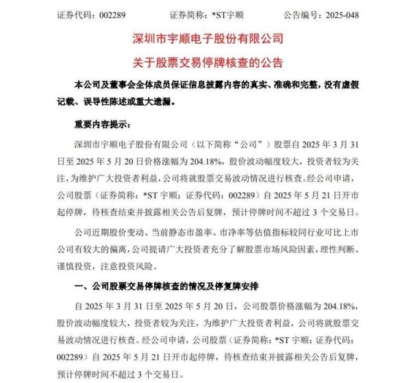 专业配资官网 A股突发重磅监管措施，特停重出江湖，ST板块“带头大哥”因股价暴涨遭停牌核查！32个交易日大涨超过219%，其中走出25天24板行情